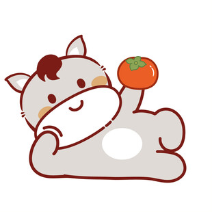 小萌马卡通插画表情包