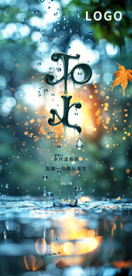 雨水海报设计