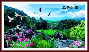 壁画 风景如画
