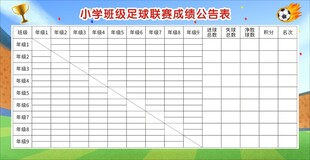 小学足球联赛表