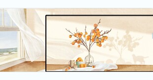 窗边风景花卉组合装饰画