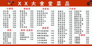 食堂菜单菜谱菜品海报