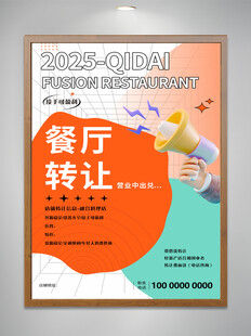 餐厅转让海报