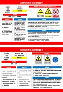 安全生产告知与应急处置卡