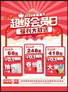 超级会员日海报
