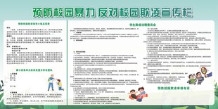 反对校园暴力 欺凌宣传栏