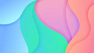 彩色渐变抽象波浪矢量背景