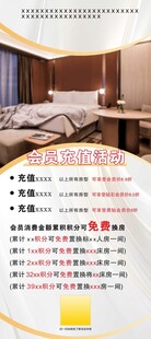 酒店充值活动海报展板