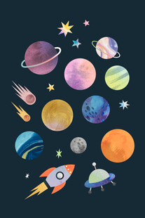 宇宙科幻风星球星星小元素
