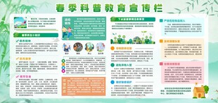春季健康物业宣传栏