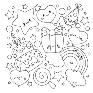 卡通线稿底纹
