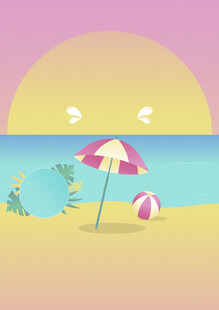 夏日背景插图素材