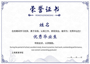 荣誉证书模板