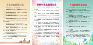 艺术学校制度牌背景