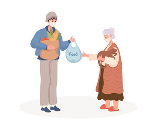 矢量人物生活插画素材