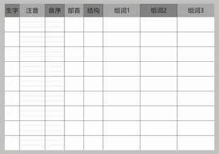 生字词单