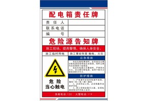 配电箱责任牌