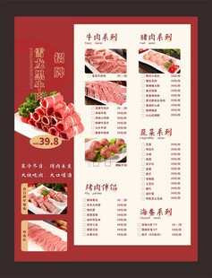 烤肉菜单