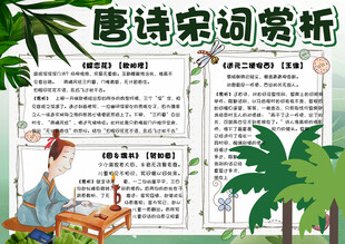 古诗词赏析小报
