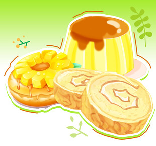 虎皮蛋糕 果冻