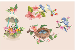 鸟窝插画