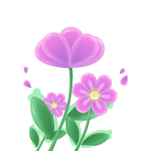 春季紫色装饰花植物