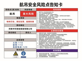 航吊安全风险点告知卡
