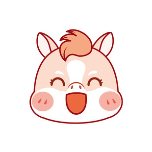 可爱马宝宝头像表情包卡通