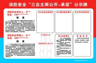 消防安全三自主两公开一承诺