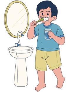 刷牙插图