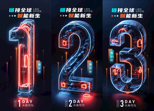 科技倒计时海报
