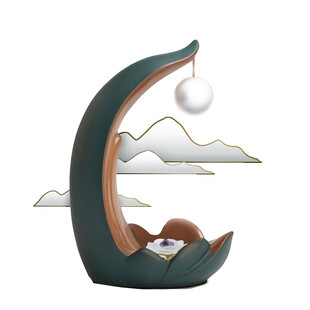 国潮鎏金山水边框素材