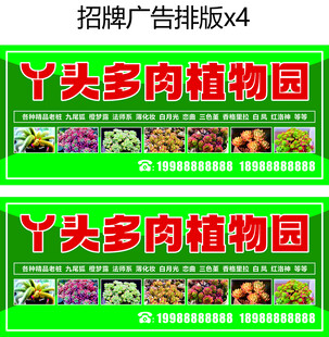 绿植多肉招牌广告排版