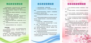 艺术学校制度牌背景