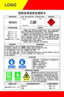 危险化学品安全周知卡