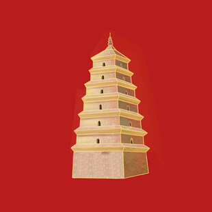 手绘古代建筑