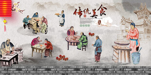 烧烤背景墙