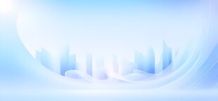 现代都市蓝色波浪白线科技背景