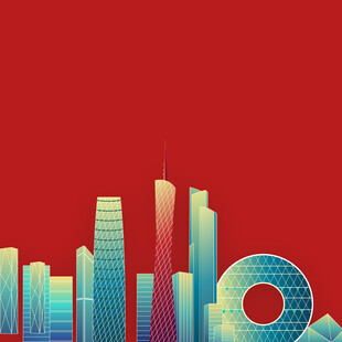 手绘建筑房子