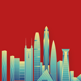 手绘建筑房子