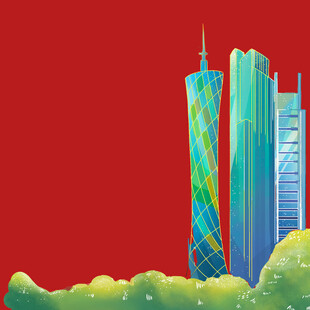手绘建筑房子