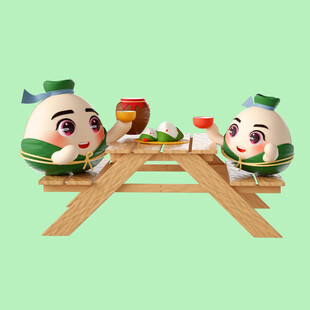 手绘端午粽子