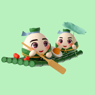 手绘端午粽子