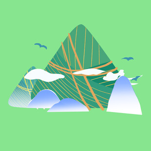 手绘端午粽子