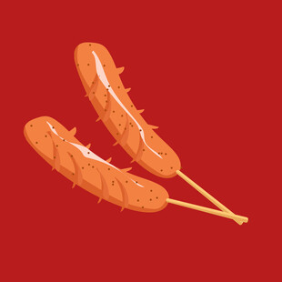 手绘卡通烧烤