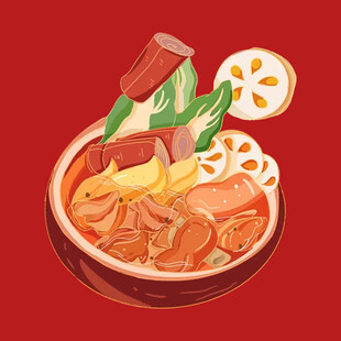 手绘麻辣烫