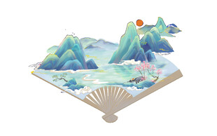 国潮风扇子