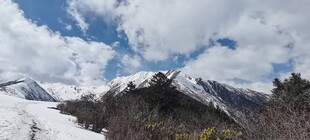 雪山 天空 高山