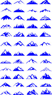 矢量山图形设计素材