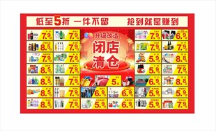 闭店海报